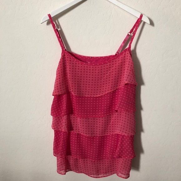 New York & Company Tops - LAST DAY NY&Co Pink Tiered Tank Top